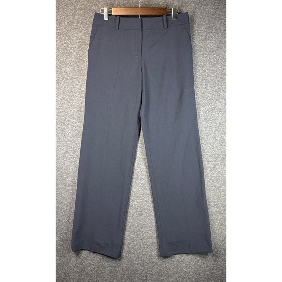 GIORGIO ARMANI Dark Gray Wool Silk Blend Wide Leg Dress Pants Womens Size 42 New